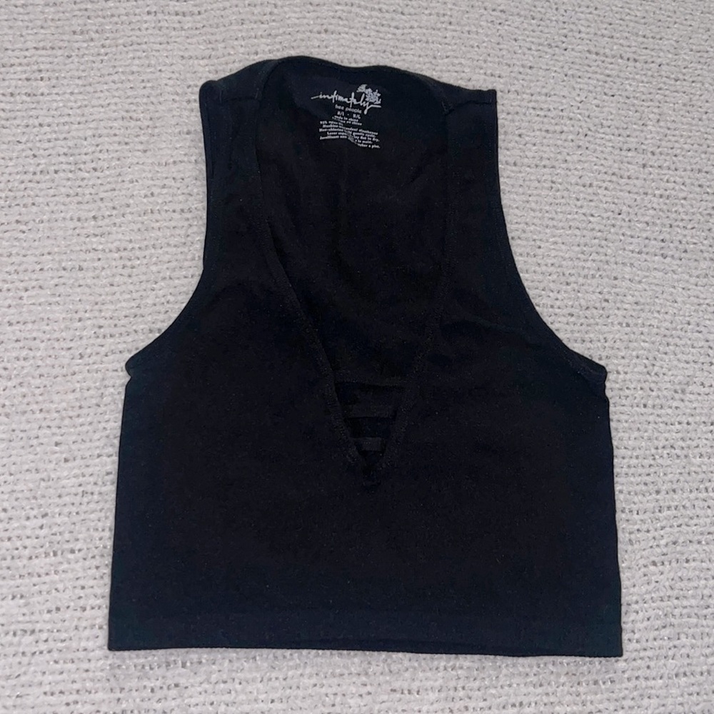 Free People Crop Tank/Bra Black M/L